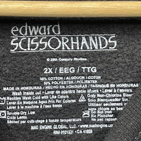 Edward Scissorhands Graphic Sweatshirt Black 2X Gabriel Hardman 2014 - Picture 4 of 6